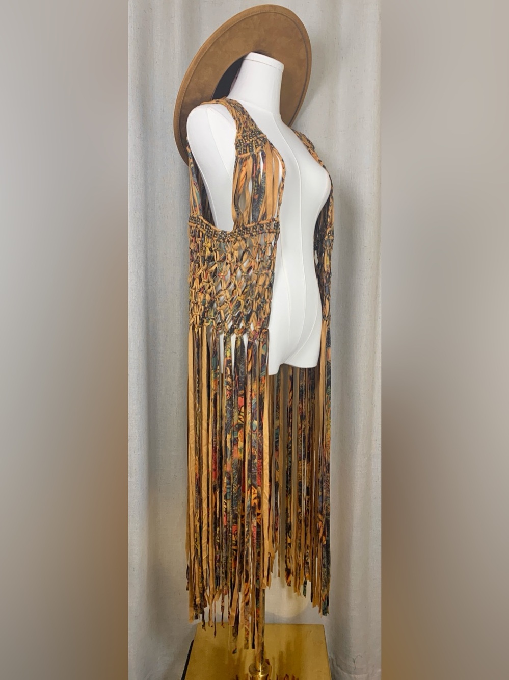 Selfie Couture by Trendology XS/S Faux Suede Fringe Vest Boho